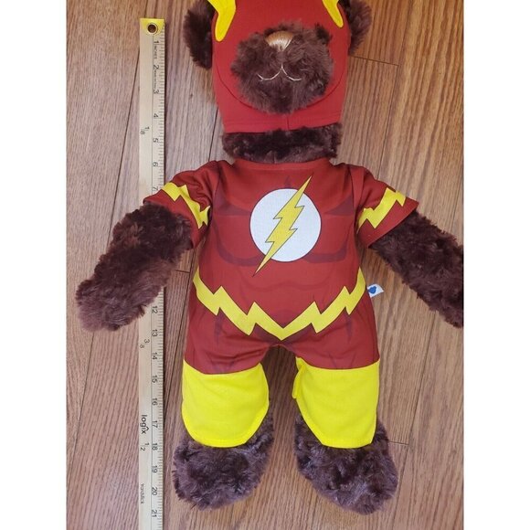 Brown Build-A-Bear Stuffed Animal Plush The Flash Outfit Wired Arms Sound‎ JL - Picture 13 of 13